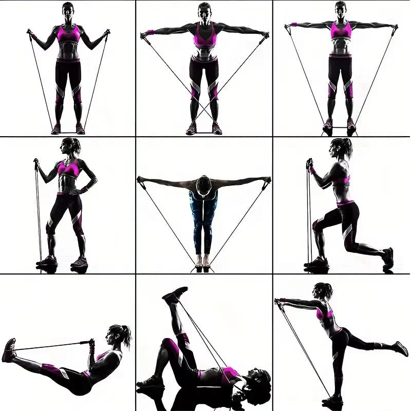 Resistance Band 12 Piece Set with Belt- 145kg